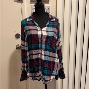 Plaid long sleeve shirt